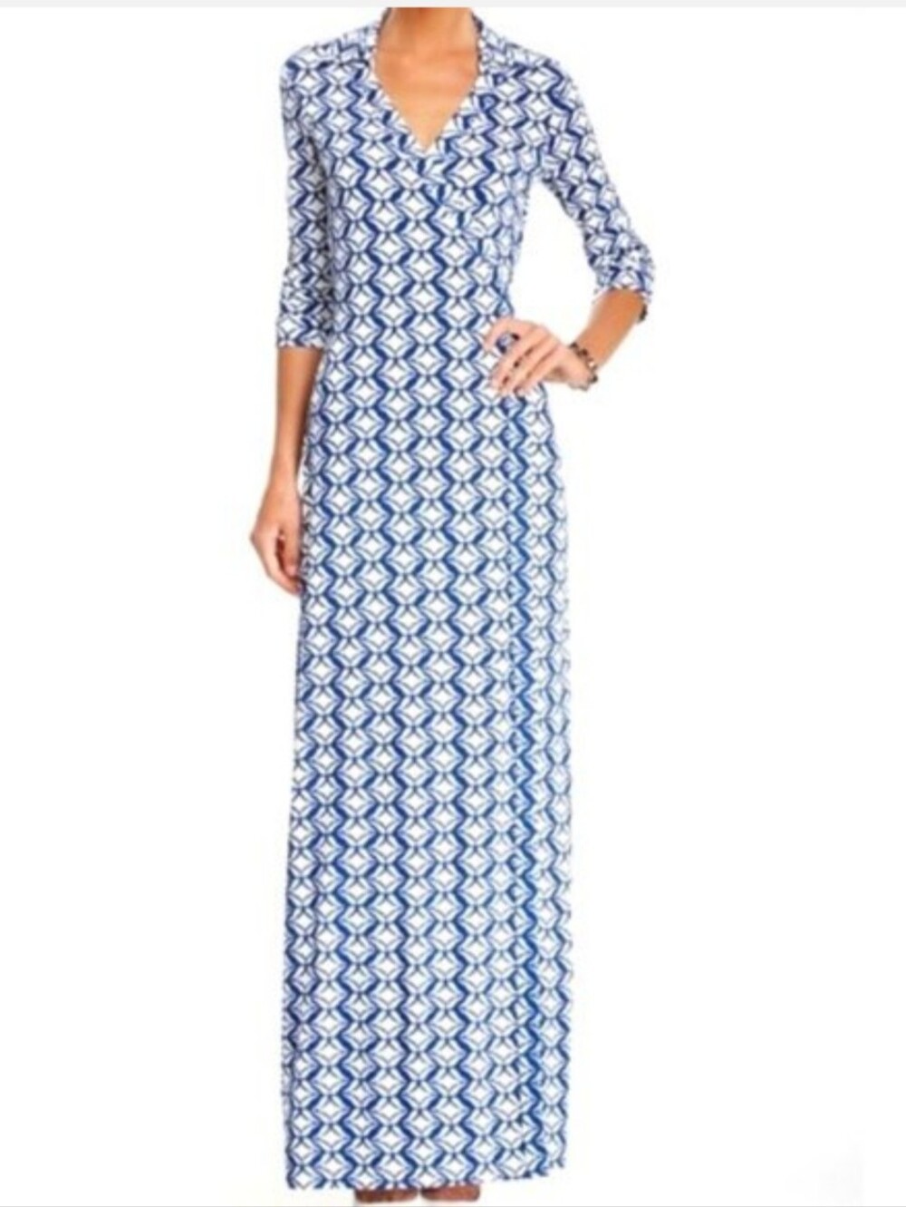DVF Maxi Wrap Dress classic pattern!